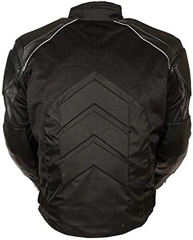 Milwaukee Leather-SH2153-Men's Combo Black Armored Leather/Textile/Mesh Jacket