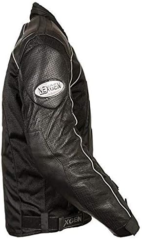 Milwaukee Leather-SH2153-Men's Combo Black Armored Leather/Textile/Mesh Jacket
