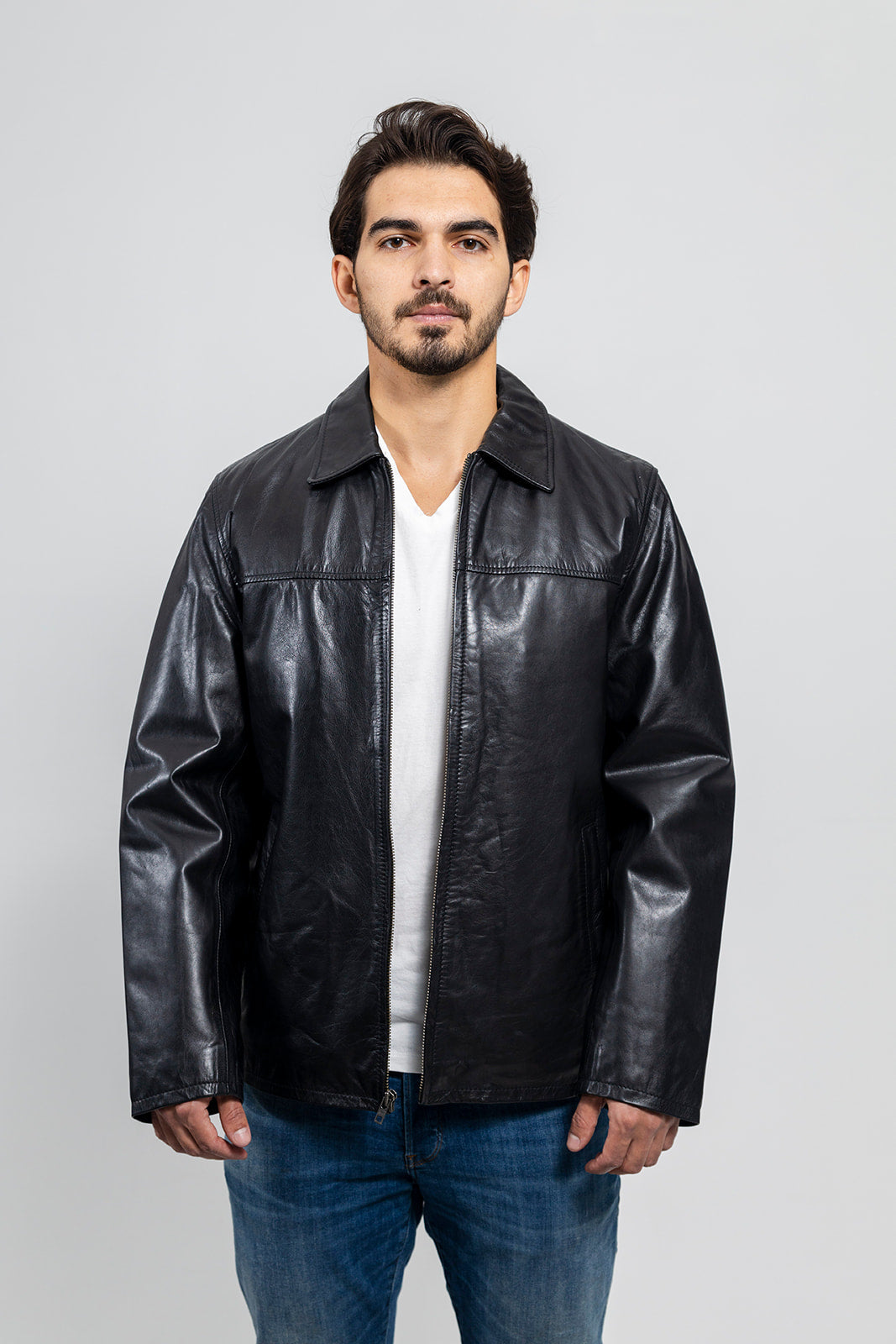 Indiana Men's Leather Jacket Black (POS) Men's Leather Jacket Whet Blu NYC   