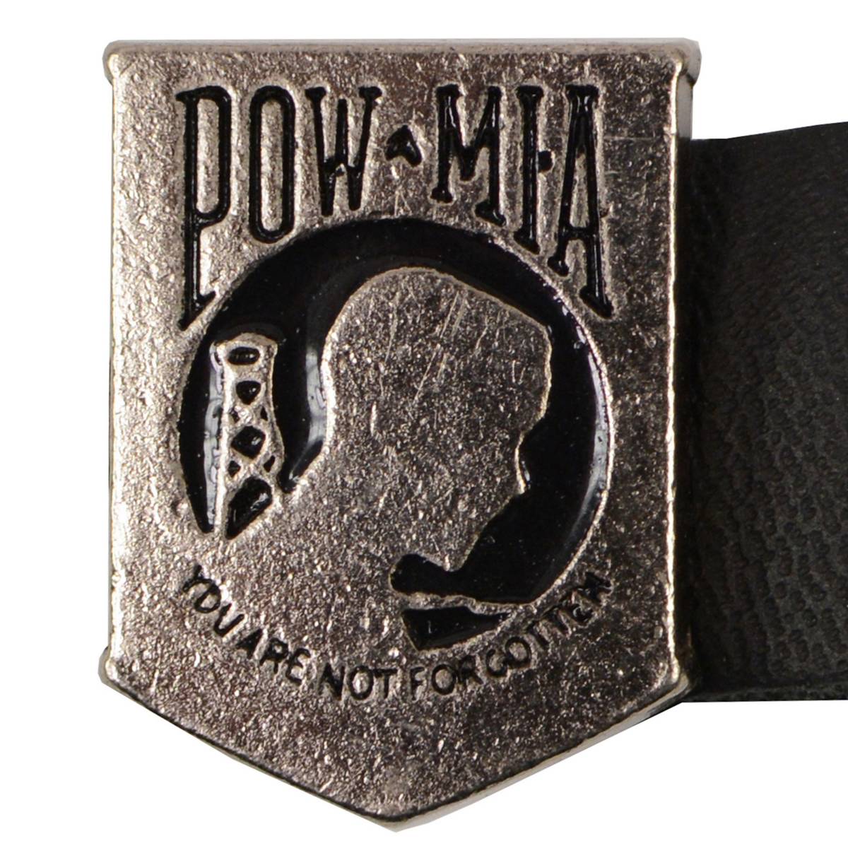 Milwaukee Leather POW/MIA Medallion Vest Extender - Double Chrome Chains Genuine Leather 6.5" Extension MLA1017-Single