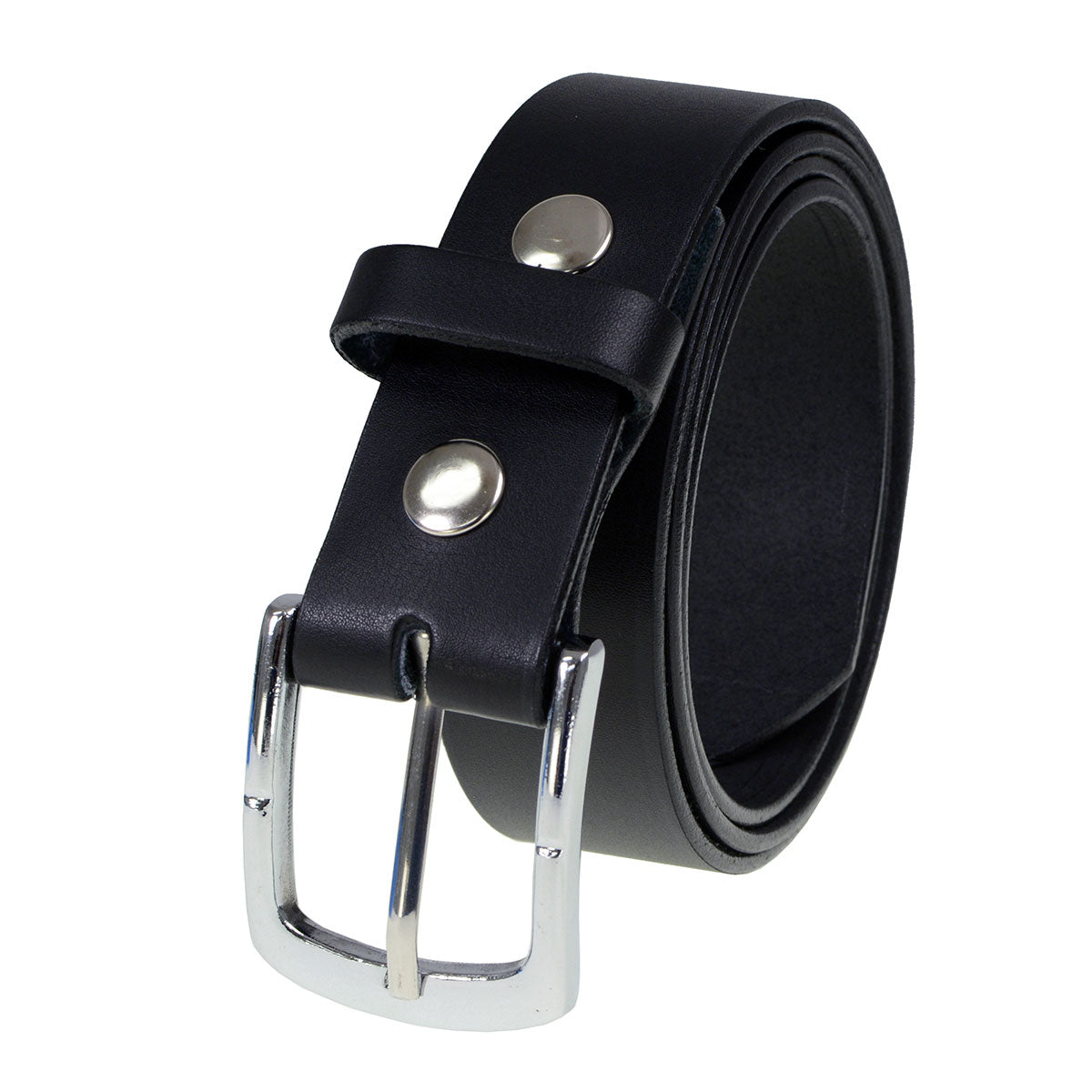 Milwaukee Leather MP7114 Men's  Light Black Genuine Leather Belt with Interchangeable Buckle - 1.5 inches Wide