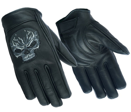 DS47   Reflective Skull Short Glove