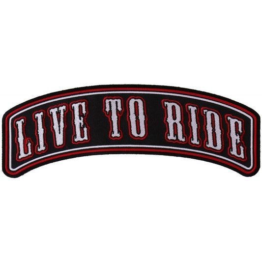 PR2543 Live To Ride Large Rocker Biker Patch