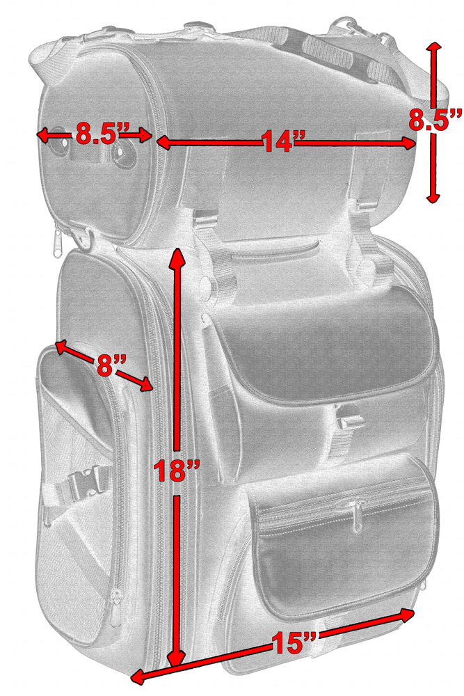 DS392 Updated Touring Sissy Bar Bag