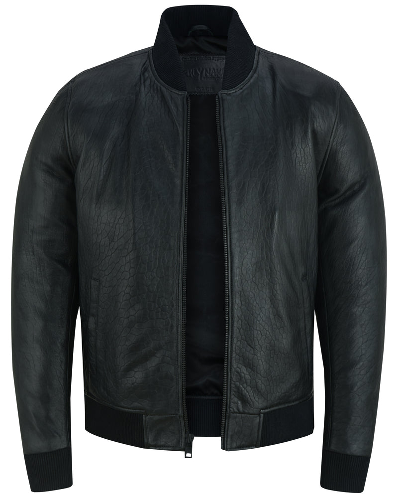 Stalwart Men's Fashion Leather Bomber Jacket