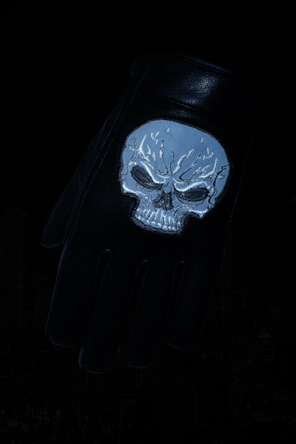 DS47   Reflective Skull Short Glove