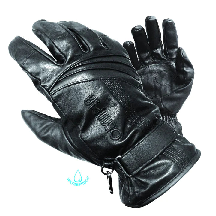 Monsoon Leather Waterproof Motorcycle Gloves | Olympia Sports - Extreme Biker Leather