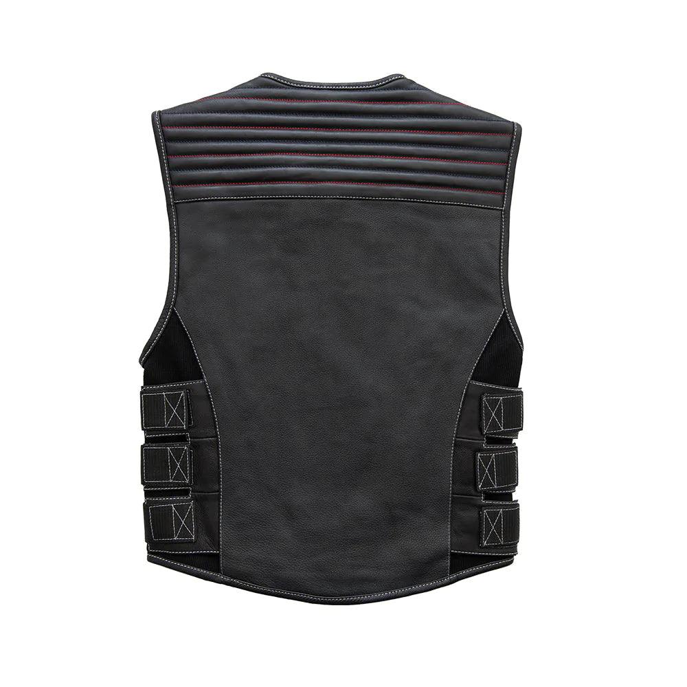 Anthem Men's Swat Style Leather Motorcycle Vest - Limited Edition
