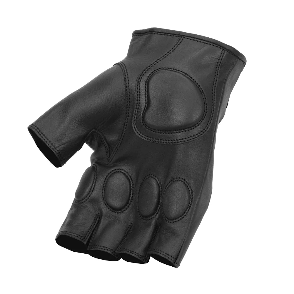 Slugger - Men's Fingerless Leather Gloves - Extreme Biker Leather