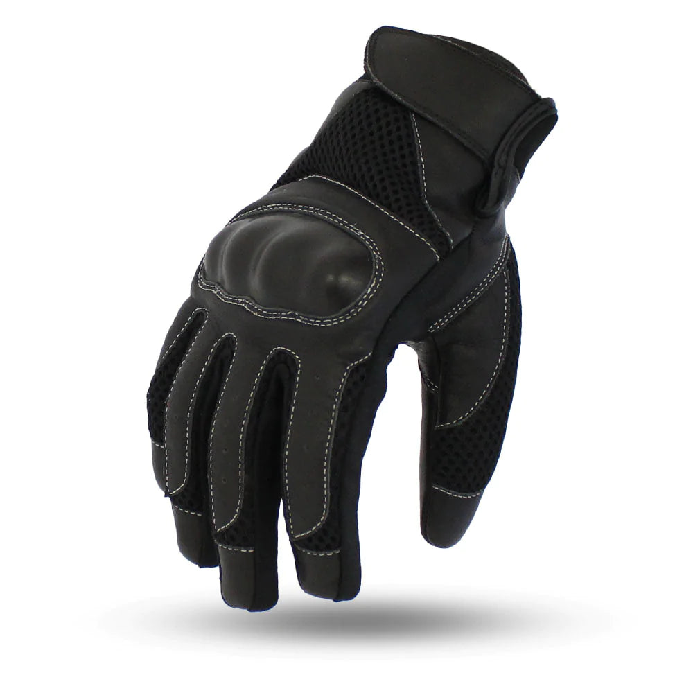 Axis Black Mesh Men's Motorcycle Nylon Textile Leather Gloves Reinforced Carbon Knuckles