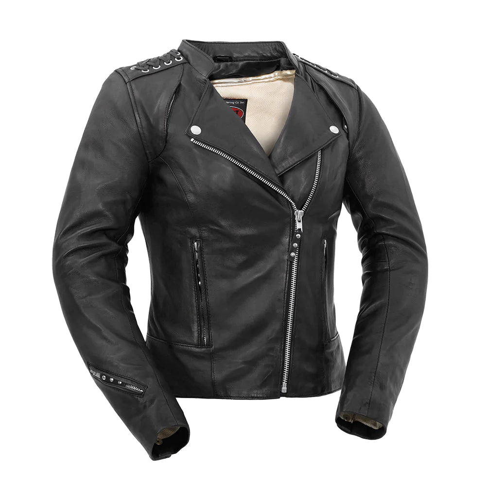 Black Widow Motorcycle Leather Jacket