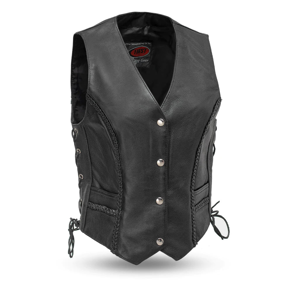Trinity - Women's Motorcycle Western Style Leather Vest