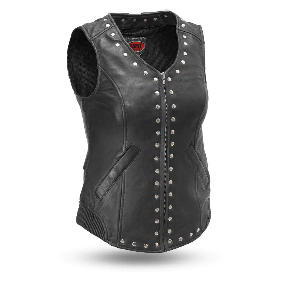 Empress Women's Motorcycle Leather Vest