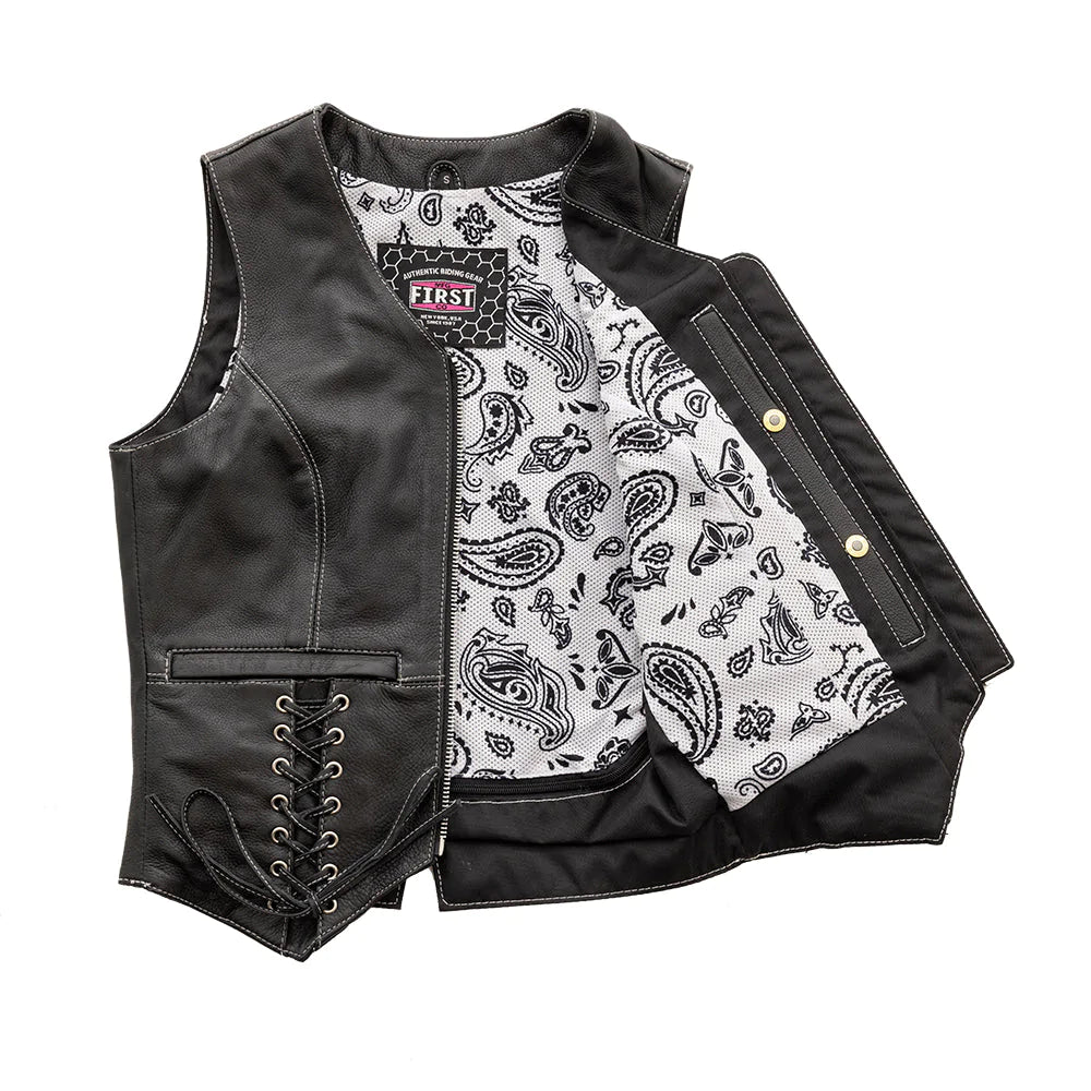 Love Lace - Motorcycle Leather Vest - Extreme Biker Leather
