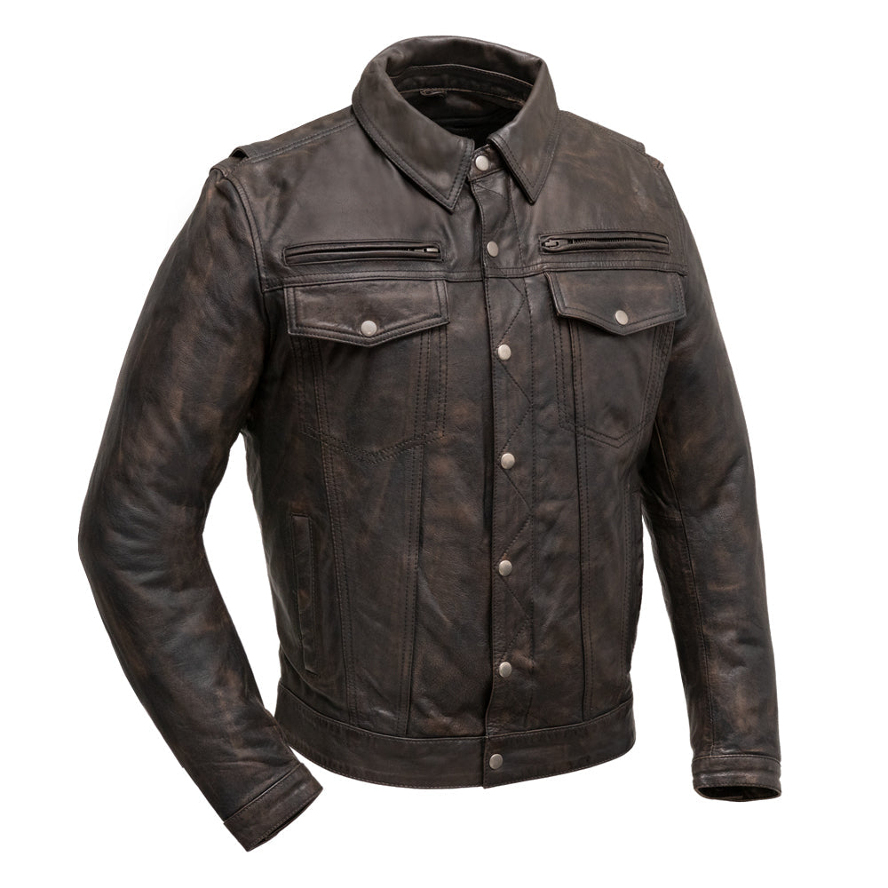 Villain Men's Motorcycle Leather Jacket