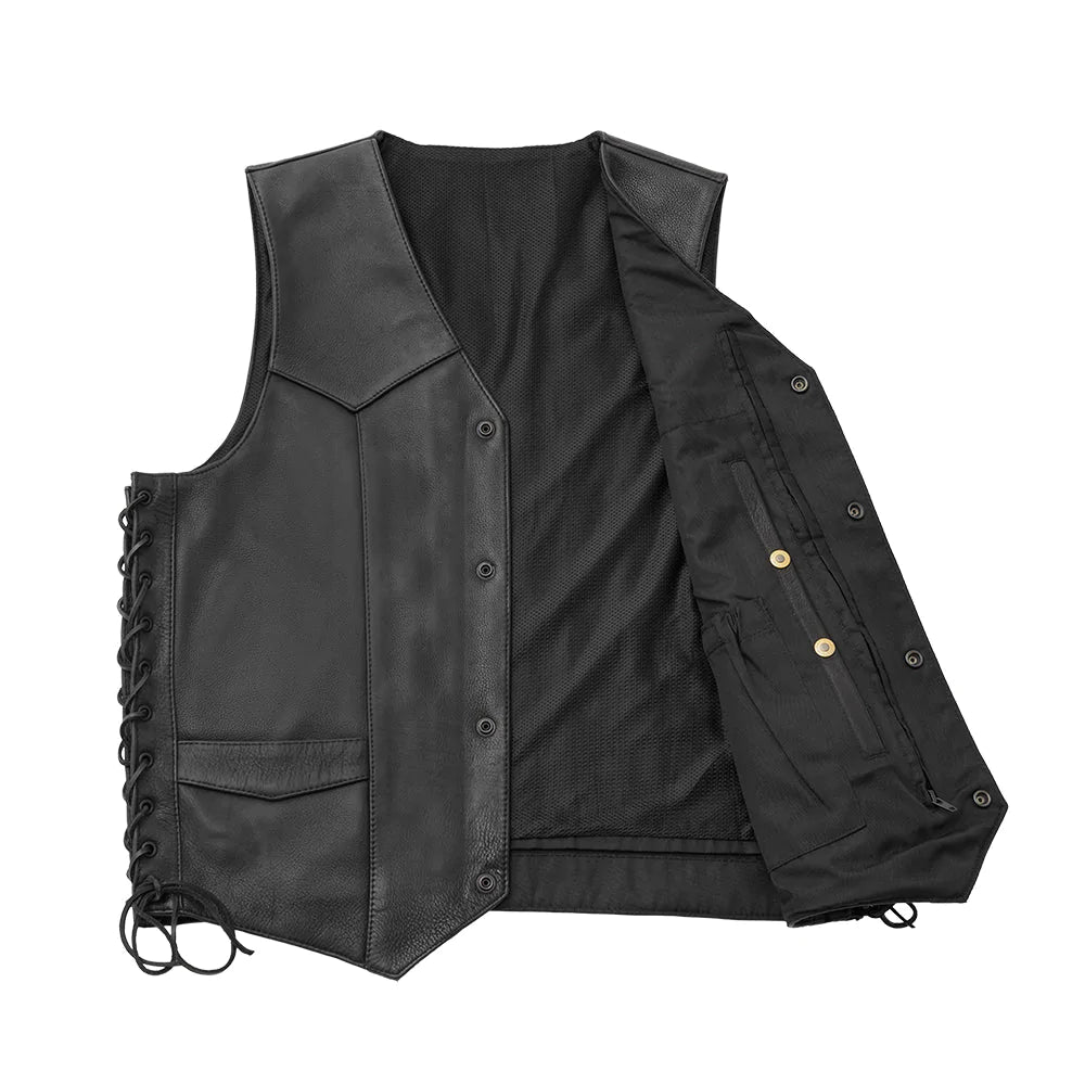 Deadwood Motorcycle Western Style Leather Vest