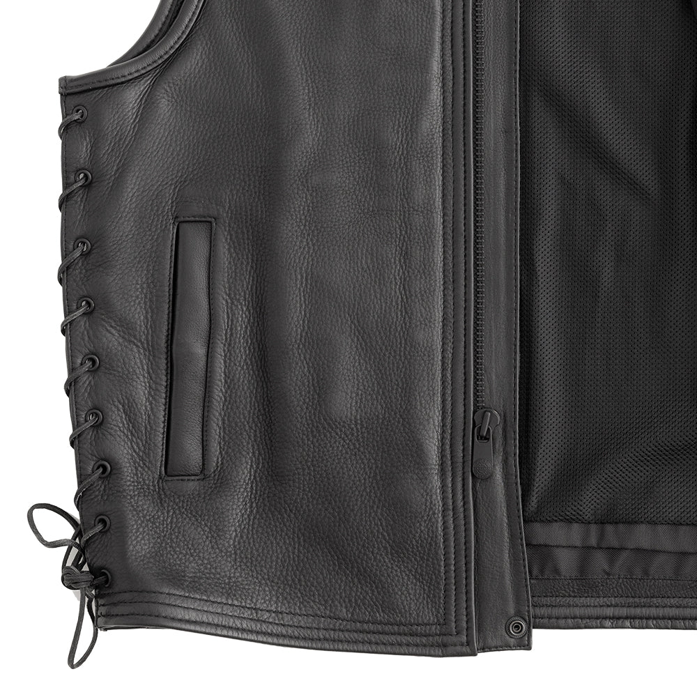 Venom Men's Motorcycle Leather Vest
