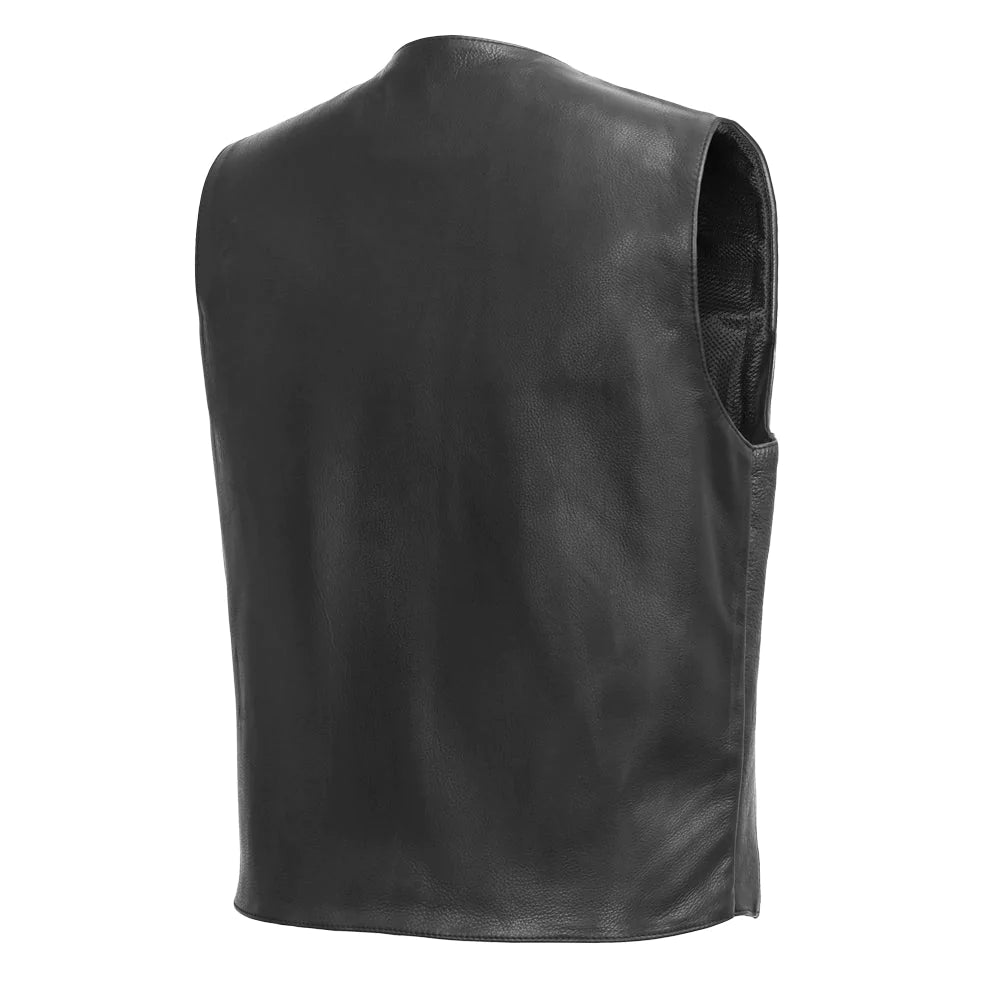 Tombstone Mens Motorcycle Western Style Leather Vest