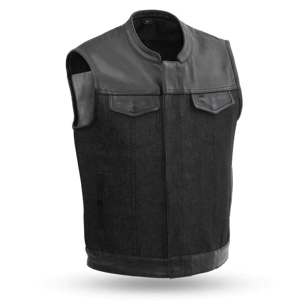 49/51 Men's Denim Motorcycle Vest