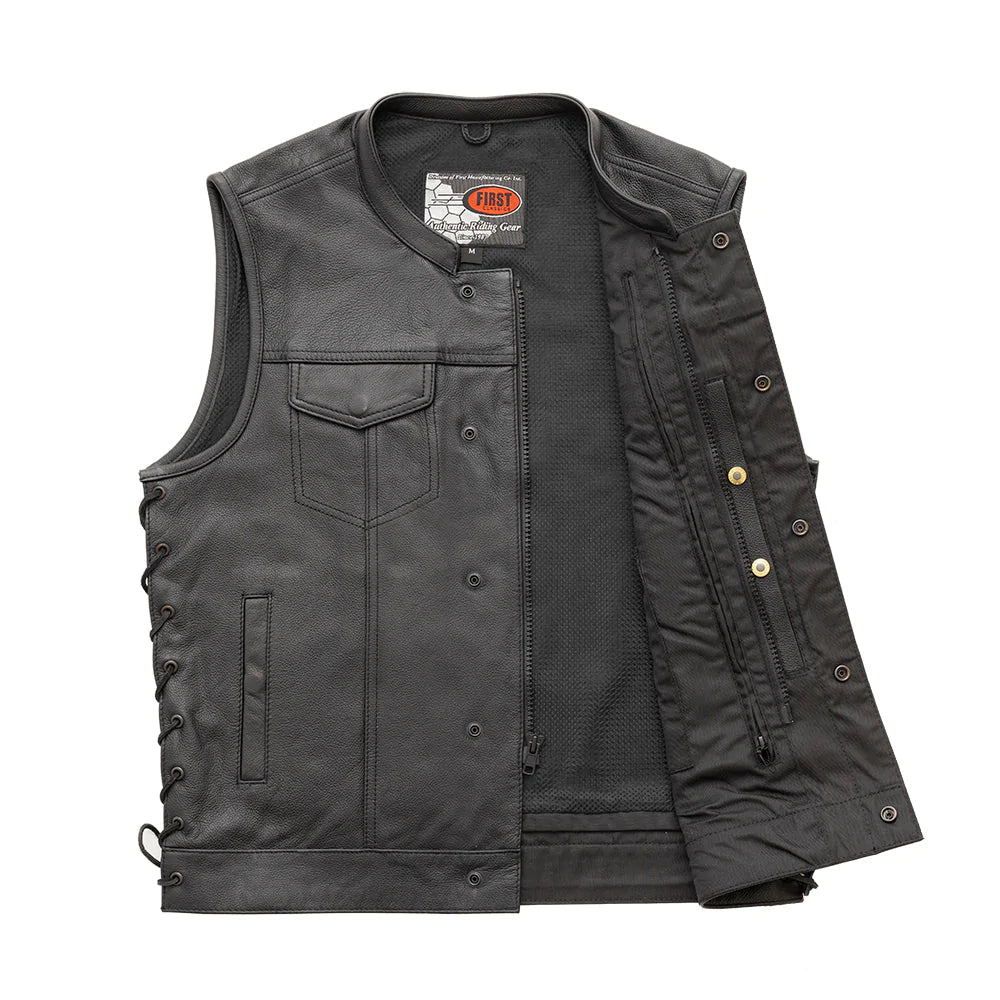Sniper Men's Motorcycle Leather Vest