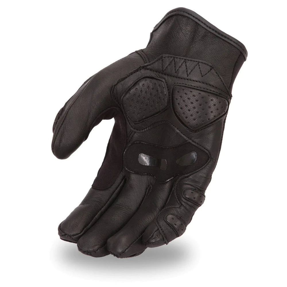 Blitz Men's Leather Motorcycle Gloves