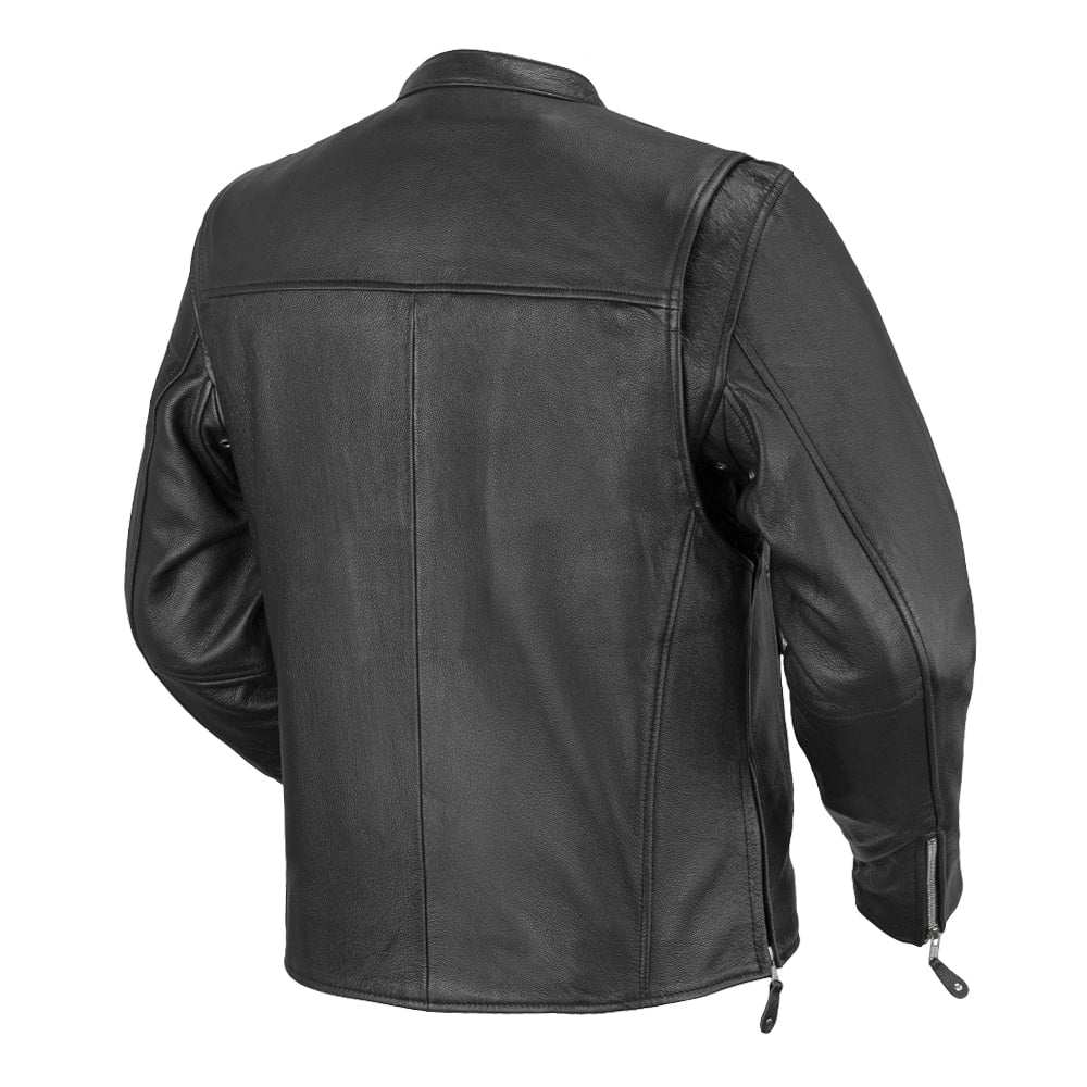 Ace Men's Leather Motorcycle Jacket