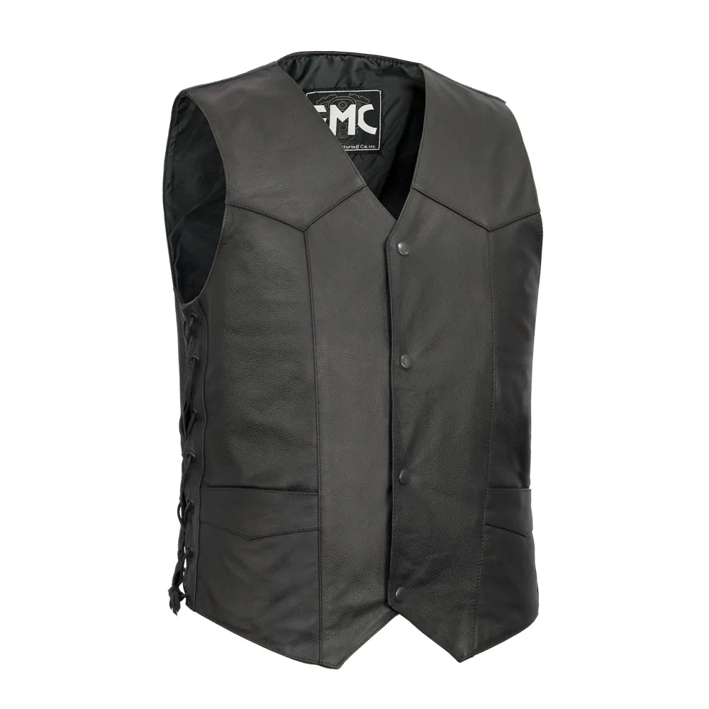 Carbine Men's Western Style Leather Motorcycle Vest