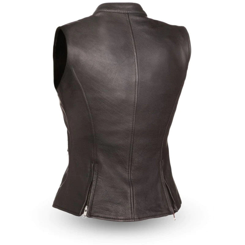 Fairmont Women's Motorcycle Leather Vest
