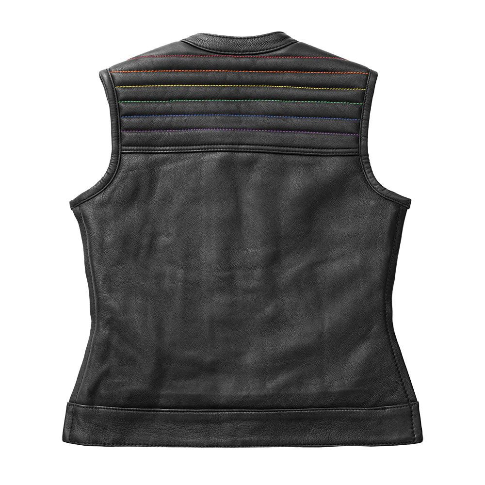 Garland - Women's Club Style Motorcycle Leather Vest (Limited Edition)