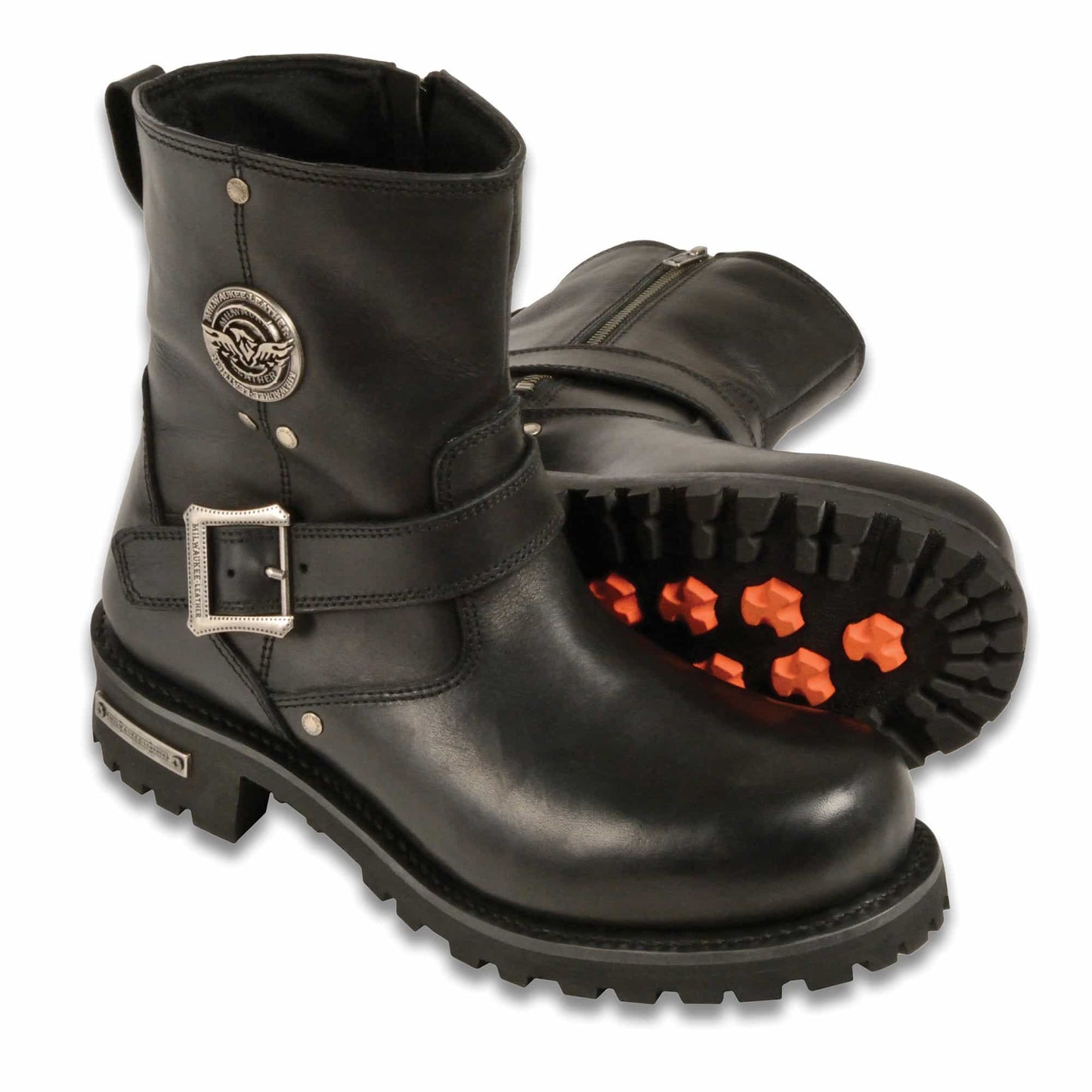 Classic Short Engineer 6-in Motorcycle Leather Boot