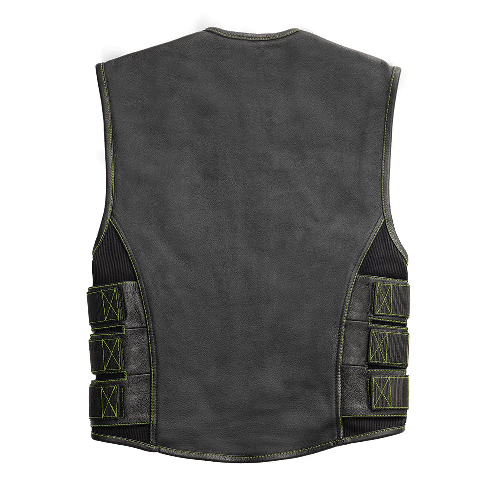 Ninja - Men's Swat Style Leather Motorcycle Vest - Limited Edition