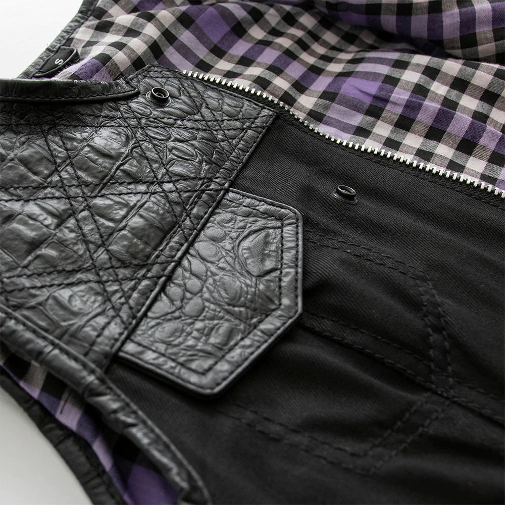 Carter - Club Style Leather/Canvas Vest (Limited Edition)