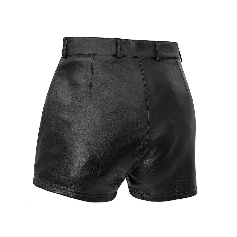 Maleni Womens Leather Shorts