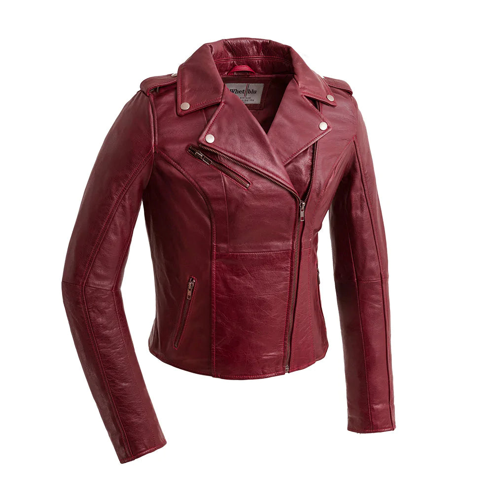 Abigail Women's Vintage Moto Leather Jacket