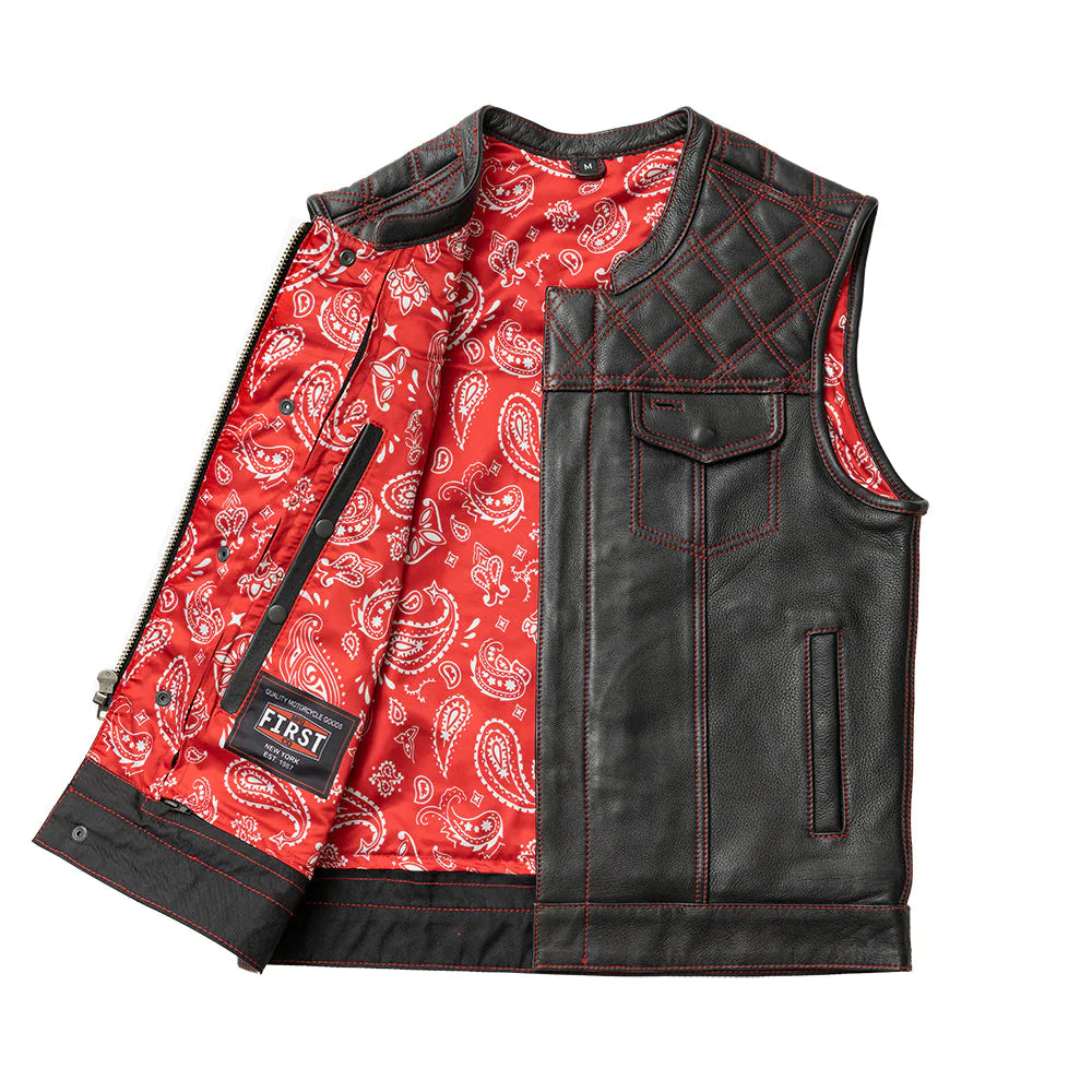 Whaler Red - Men's Club Style Leather Vest (Limited Edition)