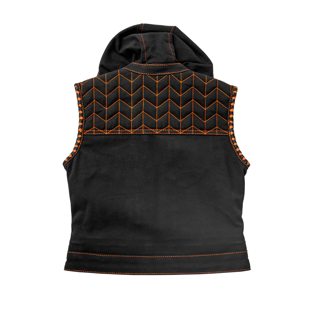 Cross Fox - Women's Club Style Motorcycle Canvas Vest  - Limited Edition