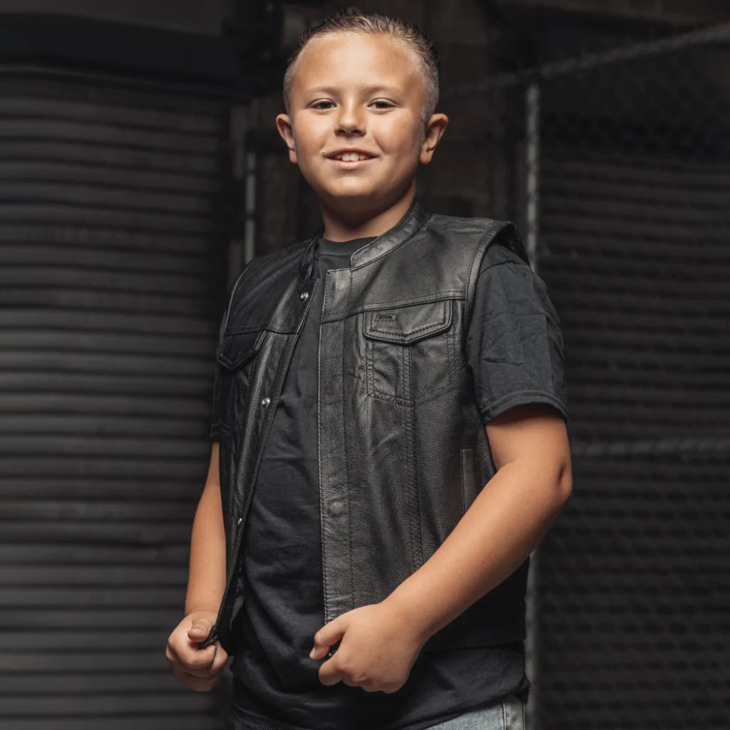 Bad Boy Kids Leather Vest - Extreme Biker Leather