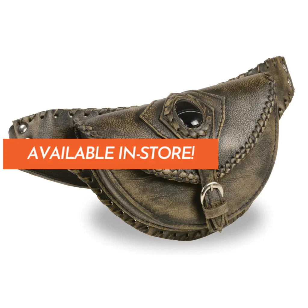 Braided Hip Belt Mp8835 Womens Brown Leather Bag Milwaukee Purse
