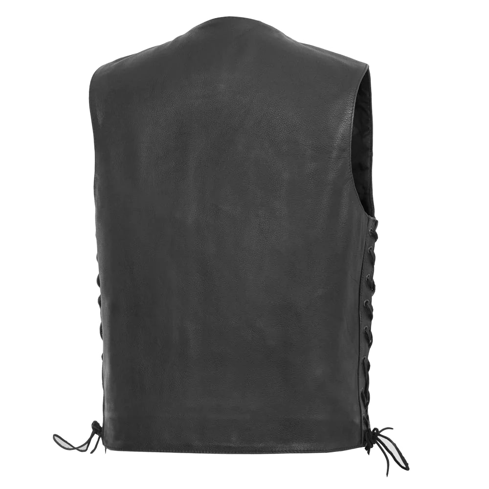Rancher - Men's Motorcycle Western Style Leather Vest