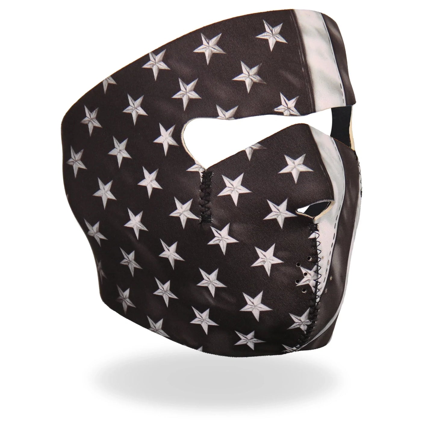 Neoprene Full Face Mask - Black White Flag FMA 1032 | Hot Leathers