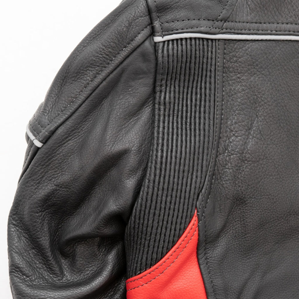Leather Racing Jacket Mens