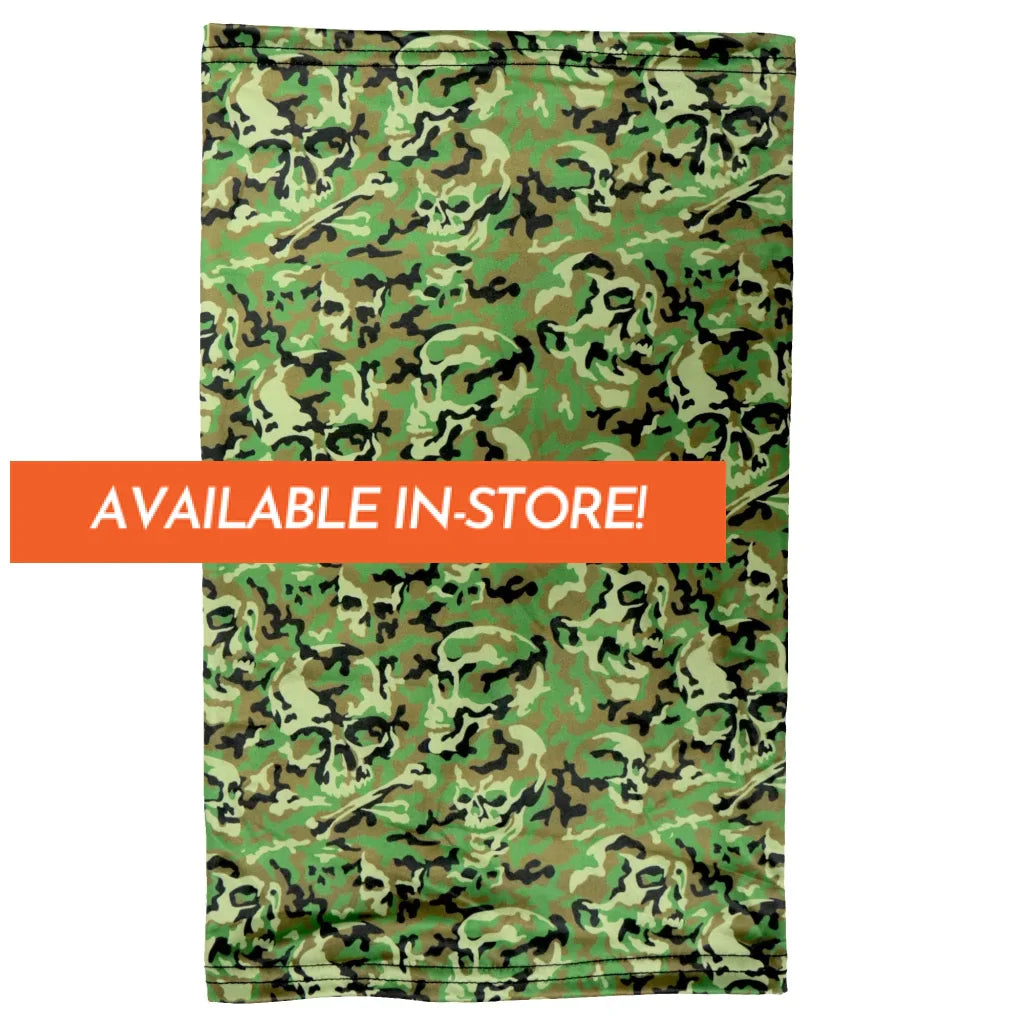 Polyester Neck Gaiter Camo Skull Hot Leathers Face Mask