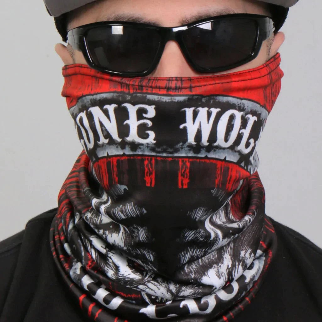 Polyester Neck Gaiter - Lone Wolf Hwn2024 | Hot Leathers Face Mask